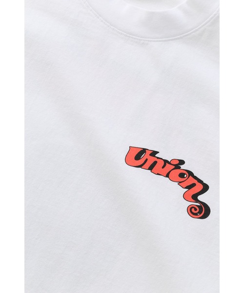 UNION(UNION TOKYO)(ユニオン)の「DISCO 45 TEE UNION ユニオン Tシャツ(Tシャツ/カットソー・メンズ・グレー/ホワイト×レッド/ブラック×ブルー/ブルー/ブラック×ホワイト/ホワイト×イエロー/ホワイト×グリーン/ブラック×ピンク・MEDIUM/LARGE/SMALL/X-LARGE)」の10枚目の写真