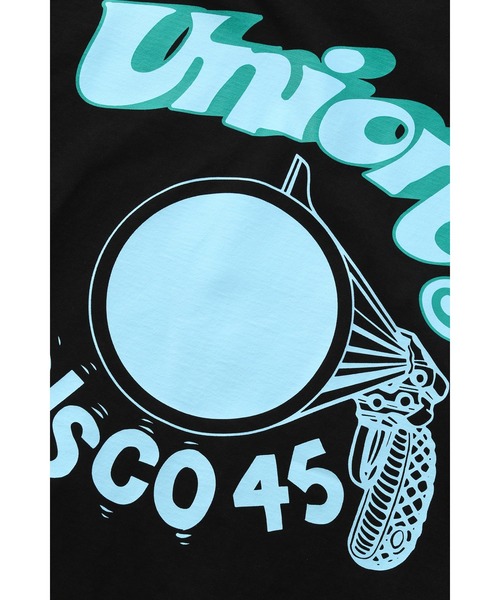 UNION(UNION TOKYO)(ユニオン)の「DISCO 45 TEE UNION ユニオン Tシャツ(Tシャツ/カットソー・メンズ・グレー/ホワイト×レッド/ブラック×ブルー/ブルー/ブラック×ホワイト/ホワイト×イエロー/ホワイト×グリーン/ブラック×ピンク・MEDIUM/LARGE/SMALL/X-LARGE)」の20枚目の写真