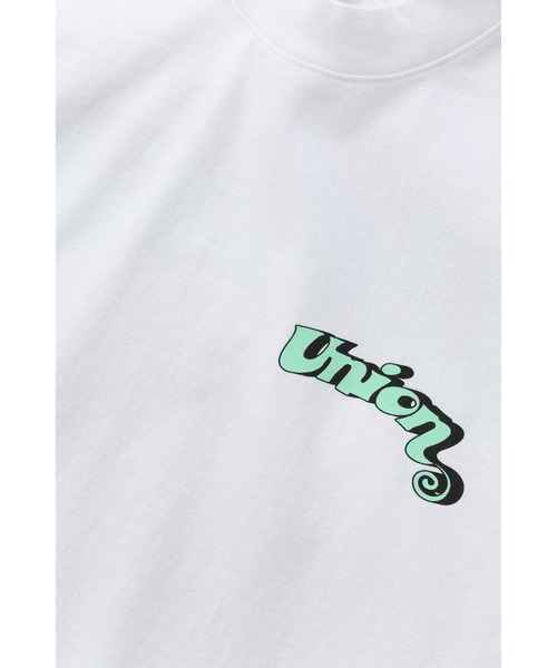 UNION(UNION TOKYO)(ユニオン)の「DISCO 45 TEE UNION ユニオン Tシャツ(Tシャツ/カットソー・メンズ・グレー/ホワイト×レッド/ブラック×ブルー/ブルー/ブラック×ホワイト/ホワイト×イエロー/ホワイト×グリーン/ブラック×ピンク・MEDIUM/LARGE/SMALL/X-LARGE)」の13枚目の写真