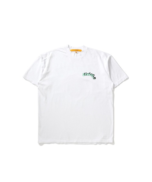 UNION(UNION TOKYO)(ユニオン)の「DISCO 45 TEE UNION ユニオン Tシャツ(Tシャツ/カットソー・メンズ・グレー/ホワイト×レッド/ブラック×ブルー/ブルー/ブラック×ホワイト/ホワイト×イエロー/ホワイト×グリーン/ブラック×ピンク・MEDIUM/LARGE/SMALL/X-LARGE)」の12枚目の写真