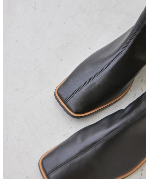 TODAYFUL（トゥデイフル）の「ステッチレザーブーツ（ブーツ・レディース・ブラック/ダークブラウン/モスグリーン・36inch/38inch/37inch）」の7枚目の写真