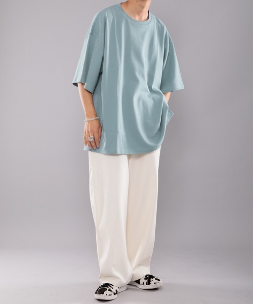 kutir（クティール）の「ワイドタックチノパンツ（チノパンツ・メンズ・ライトブルー/オフホワイト/オレンジ/グリーン・SMALL/MEDIUM/LARGE）」の5枚目の写真