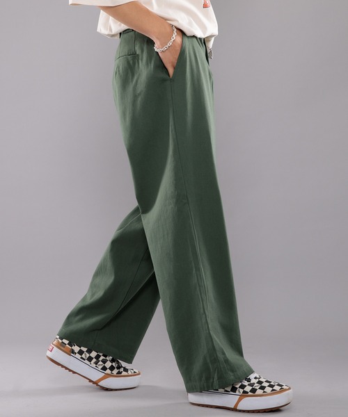 kutir（クティール）の「ワイドタックチノパンツ（チノパンツ・メンズ・ライトブルー/オフホワイト/オレンジ/グリーン・SMALL/MEDIUM/LARGE）」の12枚目の写真