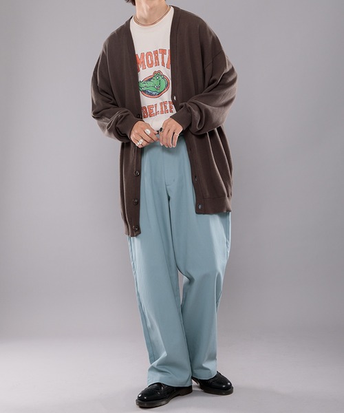 kutir（クティール）の「ワイドタックチノパンツ（チノパンツ・メンズ・ライトブルー/オフホワイト/オレンジ/グリーン・SMALL/MEDIUM/LARGE）」の18枚目の写真