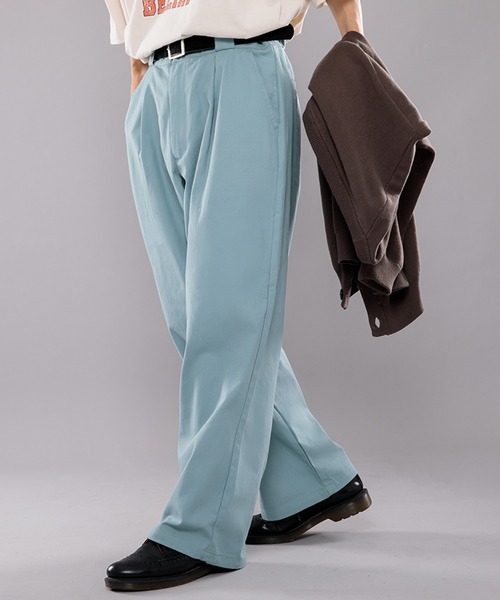 kutir（クティール）の「ワイドタックチノパンツ（チノパンツ・メンズ・ライトブルー/オフホワイト/オレンジ/グリーン・SMALL/MEDIUM/LARGE）」の19枚目の写真