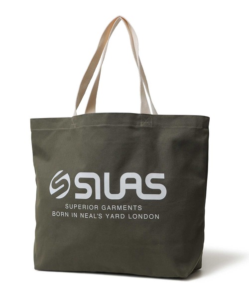 SILAS（サイラス）の「SILAS BIG TOTE BAG サイラス ビッグトートバッグ（トートバッグ・メンズ・ホワイト/ブラック/オリーブ/ネイビー・ONE SIZE）」の10枚目の写真