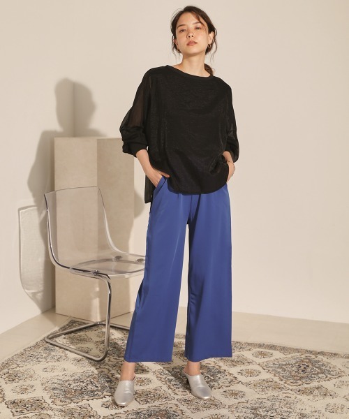 Bou Jeloud（ブージュルード）の「シアーレイヤードブラウス（シャツ/ブラウス・レディース・ブラック/カーキ/ピンク・38）」の8枚目の写真