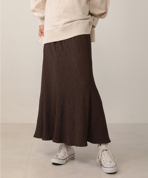 Bou Jeloud(ブージュルード)の「【WEB限定】ストレッチマーメイドスカート(スカート・レディース・ブラック/ベージュ/ブラウン/ライトカーキ・FREE)」の3枚目の写真