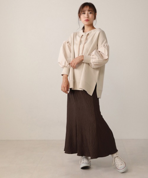 Bou Jeloud(ブージュルード)の「【WEB限定】ストレッチマーメイドスカート(スカート・レディース・ブラック/ベージュ/ブラウン/ライトカーキ・FREE)」の18枚目の写真