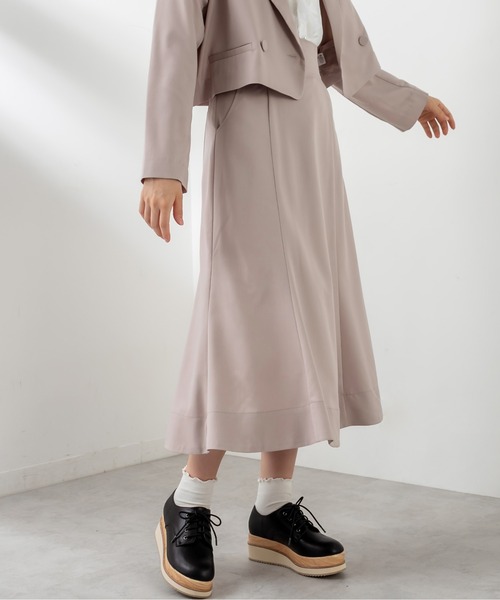 OLIVE des OLIVE（オリーブデオリーブ）の「ビタースイーツマーメイドフレアスカート（スカート・レディース・ブラウン/ライム/ライトブラウン/グレイッシュベージュ・FREE）」の4枚目の写真