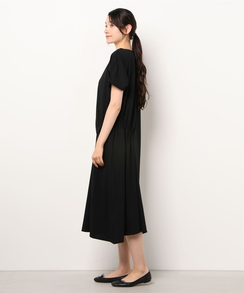 LOVELESS（ラブレス）の「サイドギャザーポンチドレス（ワンピース・レディース・ブラック/ベージュ系その他・36）」の13枚目の写真