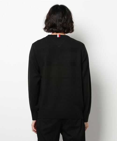 TOMMY HILFIGER GOLF（トミー ヒルフィガー ゴルフ）の「[トミーヒルフィガー] メンズ ボックスロゴ クルーネックニット　L （ニット/セーター・メンズ・ネイビー/ブラック/ホワイト/レッド・L/M/LL）」の6枚目の写真