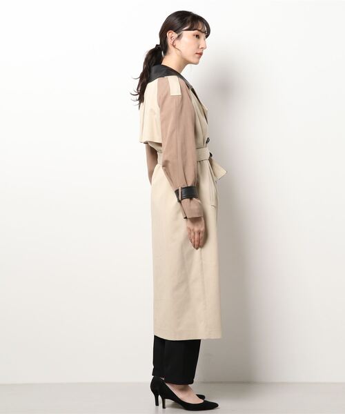 SISLEY（シスレー）の「配色トレンチコート（トレンチコート・レディース・ライトベージュ・42/44/40/38）」の8枚目の写真