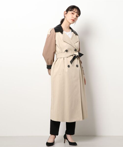 SISLEY（シスレー）の「配色トレンチコート（トレンチコート・レディース・ライトベージュ・42/44/40/38）」の7枚目の写真