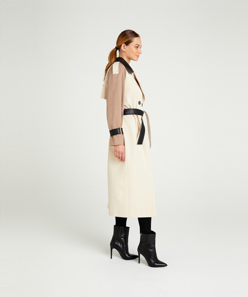 SISLEY（シスレー）の「配色トレンチコート（トレンチコート・レディース・ライトベージュ・42/44/40/38）」の3枚目の写真