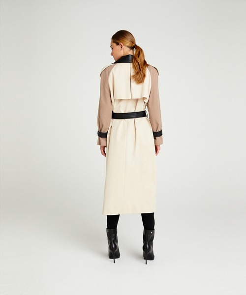 SISLEY（シスレー）の「配色トレンチコート（トレンチコート・レディース・ライトベージュ・42/44/40/38）」の4枚目の写真