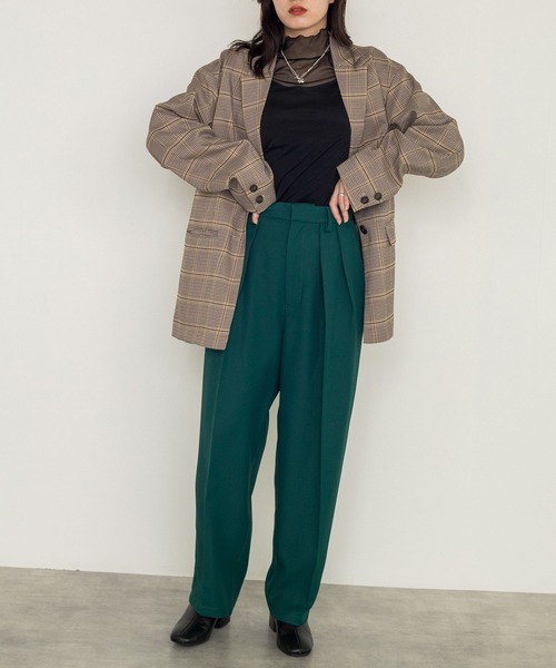 w closet（ダブルクローゼット）の「【SETUP対応】シングル前テーラードジャケット（テーラードジャケット・レディース・ベージュ系その他/ブラック系その他・FREE）」の10枚目の写真