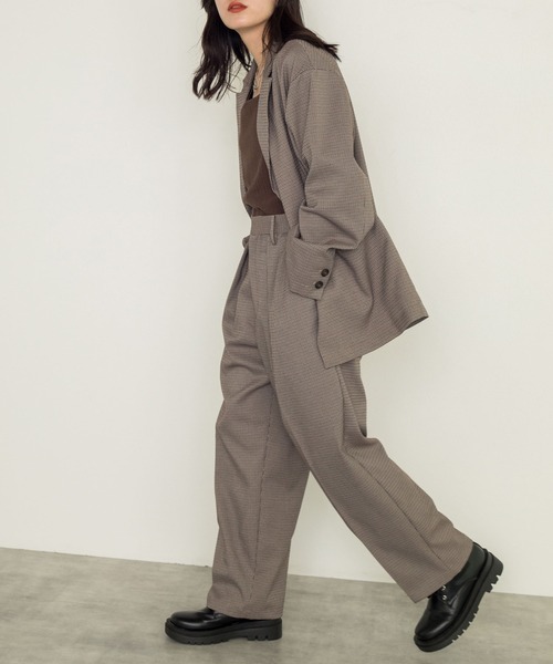 w closet（ダブルクローゼット）の「【SETUP対応】シングル前テーラードジャケット（テーラードジャケット・レディース・ベージュ系その他/ブラック系その他・FREE）」の8枚目の写真