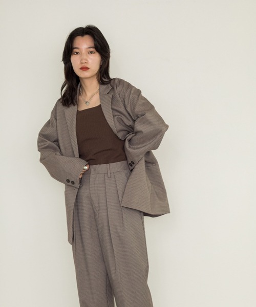 w closet（ダブルクローゼット）の「【SETUP対応】シングル前テーラードジャケット（テーラードジャケット・レディース・ベージュ系その他/ブラック系その他・FREE）」の22枚目の写真