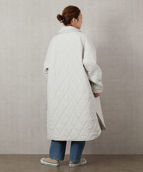 FREAK'S STORE（フリークスストア）の「▽【WEB限定】ダイヤキルトスタンドカラーコート(キルティングコート)（ダウンジャケット/コート・レディース・ブラック/オリーブ/ナチュラル・ﾌﾘ-）」の14枚目の写真