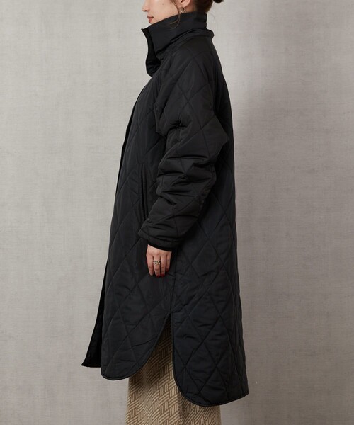FREAK'S STORE（フリークスストア）の「▽【WEB限定】ダイヤキルトスタンドカラーコート(キルティングコート)（ダウンジャケット/コート・レディース・ブラック/オリーブ/ナチュラル・ﾌﾘ-）」の20枚目の写真