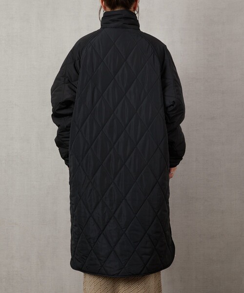 FREAK'S STORE（フリークスストア）の「▽【WEB限定】ダイヤキルトスタンドカラーコート(キルティングコート)（ダウンジャケット/コート・レディース・ブラック/オリーブ/ナチュラル・ﾌﾘ-）」の6枚目の写真