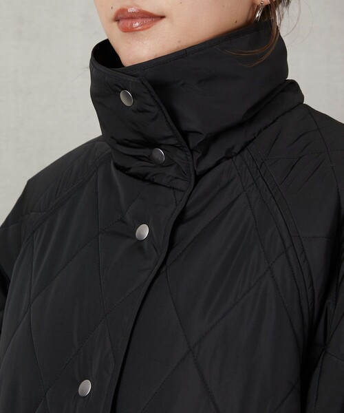 FREAK'S STORE（フリークスストア）の「▽【WEB限定】ダイヤキルトスタンドカラーコート(キルティングコート)（ダウンジャケット/コート・レディース・ブラック/オリーブ/ナチュラル・ﾌﾘ-）」の13枚目の写真
