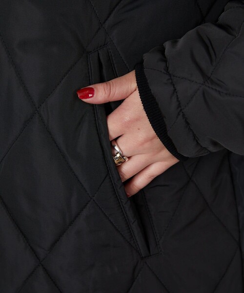 FREAK'S STORE（フリークスストア）の「▽【WEB限定】ダイヤキルトスタンドカラーコート(キルティングコート)（ダウンジャケット/コート・レディース・ブラック/オリーブ/ナチュラル・ﾌﾘ-）」の17枚目の写真