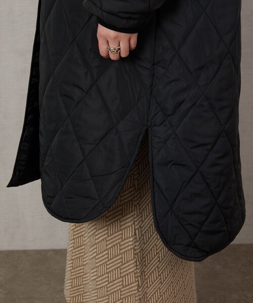FREAK'S STORE（フリークスストア）の「▽【WEB限定】ダイヤキルトスタンドカラーコート(キルティングコート)（ダウンジャケット/コート・レディース・ブラック/オリーブ/ナチュラル・ﾌﾘ-）」の21枚目の写真