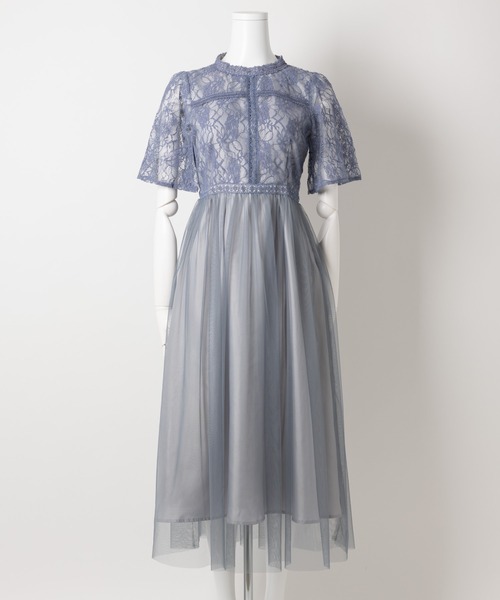 KATHARINE ROSS（キャサリンロス）の「【KATHARINE ROSS】はしごレースチュール5分袖ドレス（ドレス・レディース・ダークグリーン/ブルーグレー・MEDIUM）」の11枚目の写真