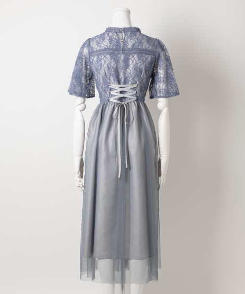 KATHARINE ROSS（キャサリンロス）の「【KATHARINE ROSS】はしごレースチュール5分袖ドレス（ドレス・レディース・ダークグリーン/ブルーグレー・MEDIUM）」の13枚目の写真