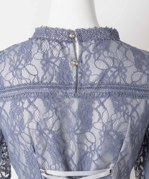 KATHARINE ROSS（キャサリンロス）の「【KATHARINE ROSS】はしごレースチュール5分袖ドレス（ドレス・レディース・ダークグリーン/ブルーグレー・MEDIUM）」の18枚目の写真