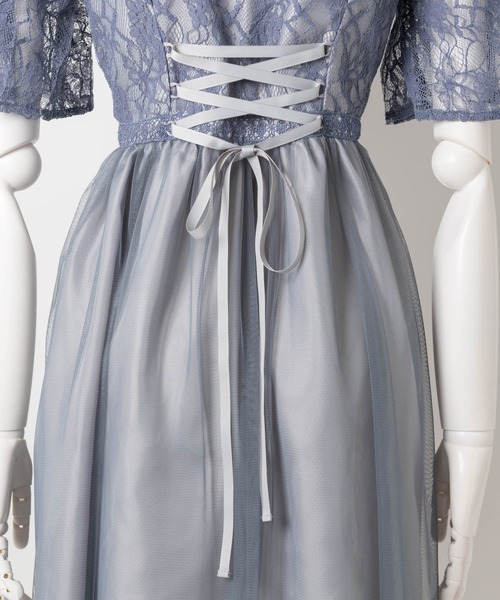 KATHARINE ROSS（キャサリンロス）の「【KATHARINE ROSS】はしごレースチュール5分袖ドレス（ドレス・レディース・ダークグリーン/ブルーグレー・MEDIUM）」の19枚目の写真