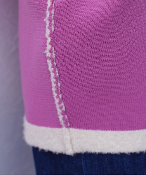 Eimee Law（エイミーロウ）の「接結ミドル丈ニットコーディガン（カーディガン/ボレロ・レディース・チャコールグレー/アイボリー/モカ・38）」の9枚目の写真