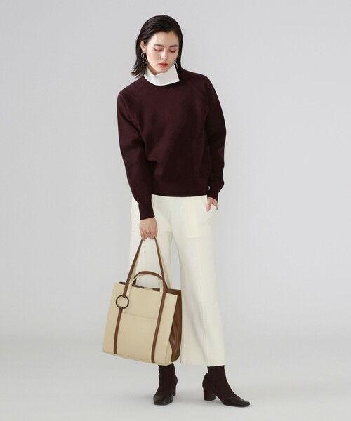 CAST:（キャストコロン）の「カラーコンビトートバッグ（トートバッグ・レディース・ベージュ/オフホワイト・FREE）」の11枚目の写真