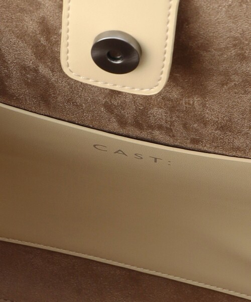 CAST:（キャストコロン）の「カラーコンビトートバッグ（トートバッグ・レディース・ベージュ/オフホワイト・FREE）」の16枚目の写真