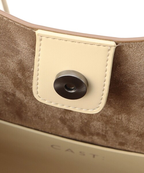 CAST:（キャストコロン）の「カラーコンビトートバッグ（トートバッグ・レディース・ベージュ/オフホワイト・FREE）」の17枚目の写真