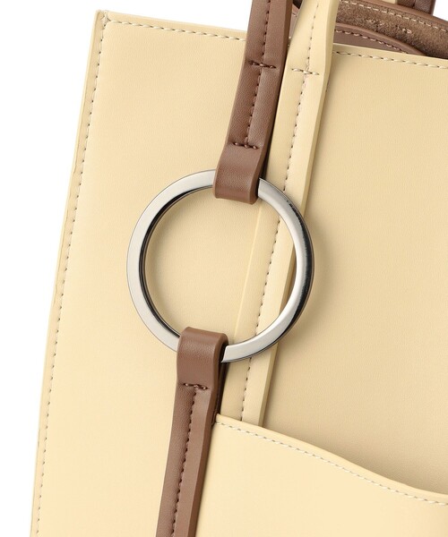 CAST:（キャストコロン）の「カラーコンビトートバッグ（トートバッグ・レディース・ベージュ/オフホワイト・FREE）」の19枚目の写真