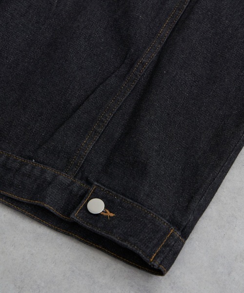 NO NEED(ノーニード)の「ビッグポケットオーバーサイズ デニムカバーオールジャケット / セットアップ可能(デニムジャケット・メンズ・ブルー/ブラック/ライトブルー/ホワイト・フリ-)」の11枚目の写真