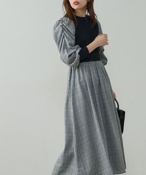 natural couture(ナチュラルクチュール)の「【WEB限定】袖コンドッキングワンピース(ワンピース・レディース・ブラック/その他1/グレイッシュベージュ・FREE)」の16枚目の写真