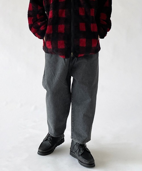 Bshop(ビショップ)の「【Sanca】デニムイージーワイドパンツ MEN(デニムパンツ・メンズ・ブラック・FREE)」の1枚目の写真