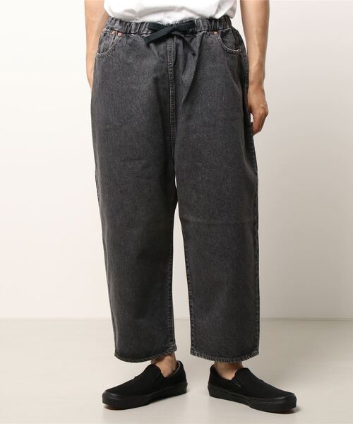 Bshop(ビショップ)の「【Sanca】デニムイージーワイドパンツ MEN(デニムパンツ・メンズ・ブラック・FREE)」の4枚目の写真