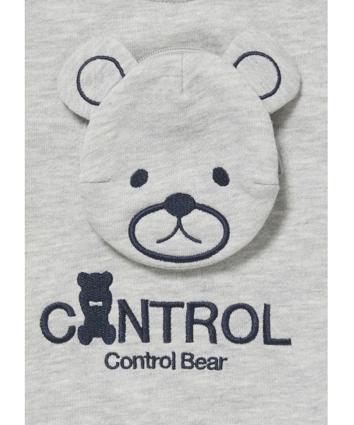 Design Tshirts Store graniph（デザイン　ティーシャツ　ストア　グラニフ）の「3Dコントロールベア｜ベビー3Dポケットスウェット（スウェット・キッズ・ヘザーグレー・90/80）」の10枚目の写真