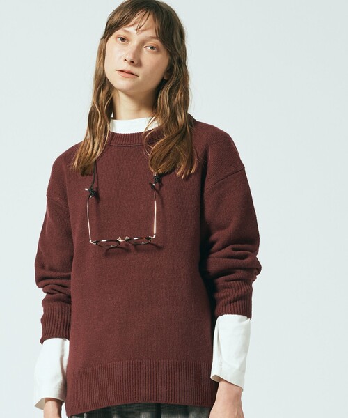 J.PRESS YORK STREET(ジェイプレスヨークストリート)の「【UNISEX】WINTER クルーニット(ニット/セーター・メンズ・グレー系/黄土色系/グリーン系/ネイビー系/ワイン系・SMALL/MEDIUM/LARGE)」の5枚目の写真