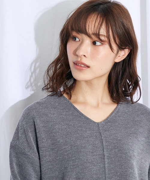 Honeys(ハニーズ)の「Vネックチュニック(チュニック・レディース・モカ/杢グレー/ブルー系その他/ピンク系その他・LL/M/L)」の14枚目の写真