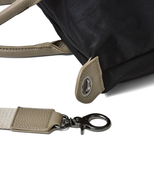 VitaFelice（ヴィータフェリーチェ）の「ナイロン2wayコンビトートバッグ（トートバッグ・レディース・カーキ/グレー/ブラック/ピンク系その他/ミント/ベージュ/チャコールグレー/ブルー・FREE）」の15枚目の写真