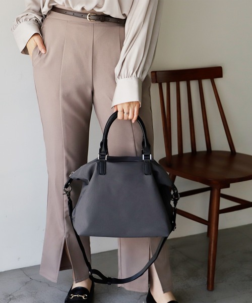 VitaFelice（ヴィータフェリーチェ）の「ナイロン2wayコンビトートバッグ（トートバッグ・レディース・カーキ/グレー/ブラック/ピンク系その他/ミント/ベージュ/チャコールグレー/ブルー・FREE）」の21枚目の写真
