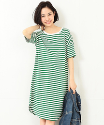 BEAMS BOY | BEAMS BOY / 1cm ボーダー クルー ショートスリーブ ワンピース(ワンピース)