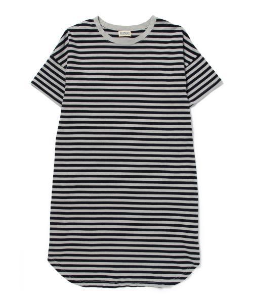 BEAMS BOY（ビームスボーイ）の「BEAMS BOY / 1cm ボーダー クルー ショートスリーブ ワンピース（ワンピース・レディース・レッド/グリーン/ネイビー・ONE SIZE）」の13枚目の写真