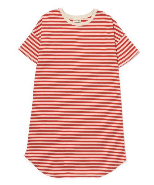 BEAMS BOY（ビームスボーイ）の「BEAMS BOY / 1cm ボーダー クルー ショートスリーブ ワンピース（ワンピース・レディース・レッド/グリーン/ネイビー・ONE SIZE）」の15枚目の写真